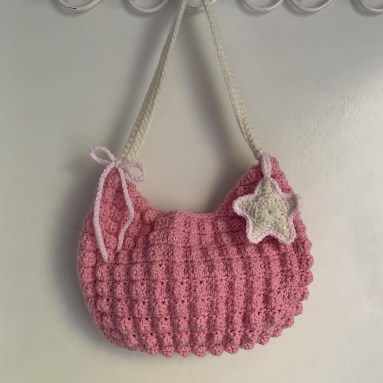 Crochet Bag Puff Charm Superr Adorable Crocheted Puff Stitch Shoulder