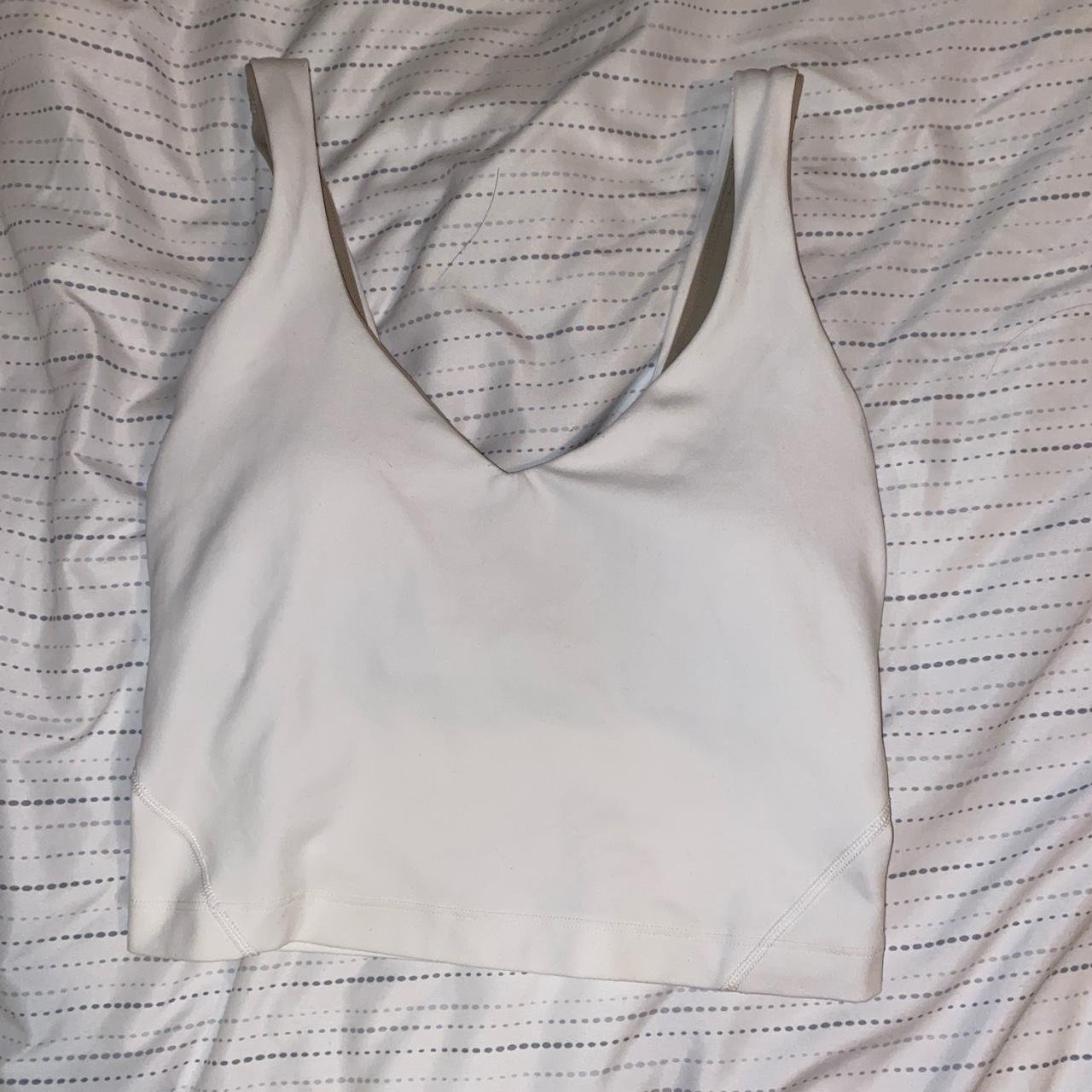 size 0 white lulu lemon align tank (does not come - Depop