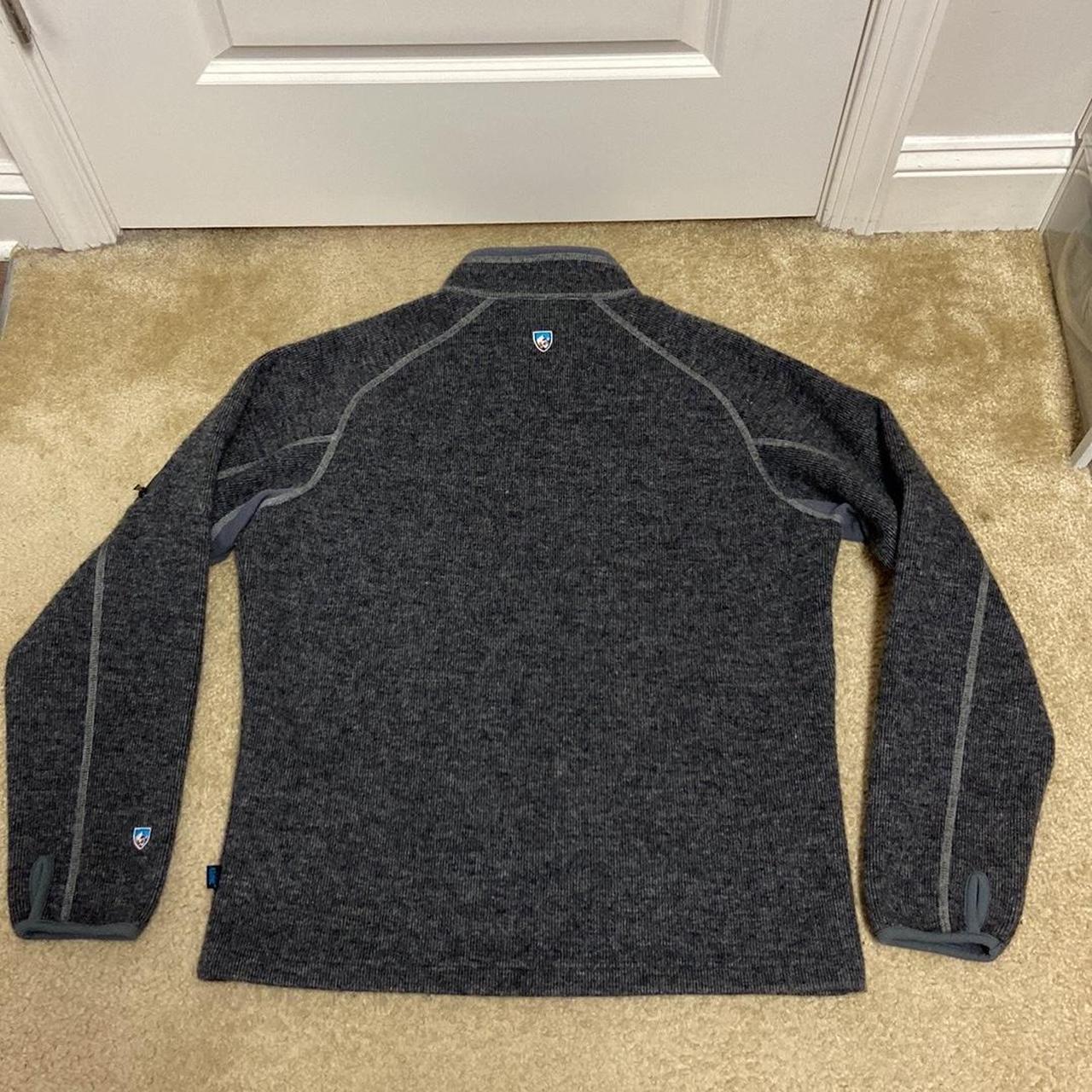 KUHL Sweater Men's S Blue Gray Kashmira Fleece Mock - Depop