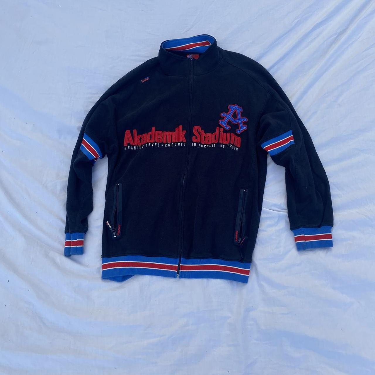 Super sick Akademik Stadium Track top, patchwork is... - Depop