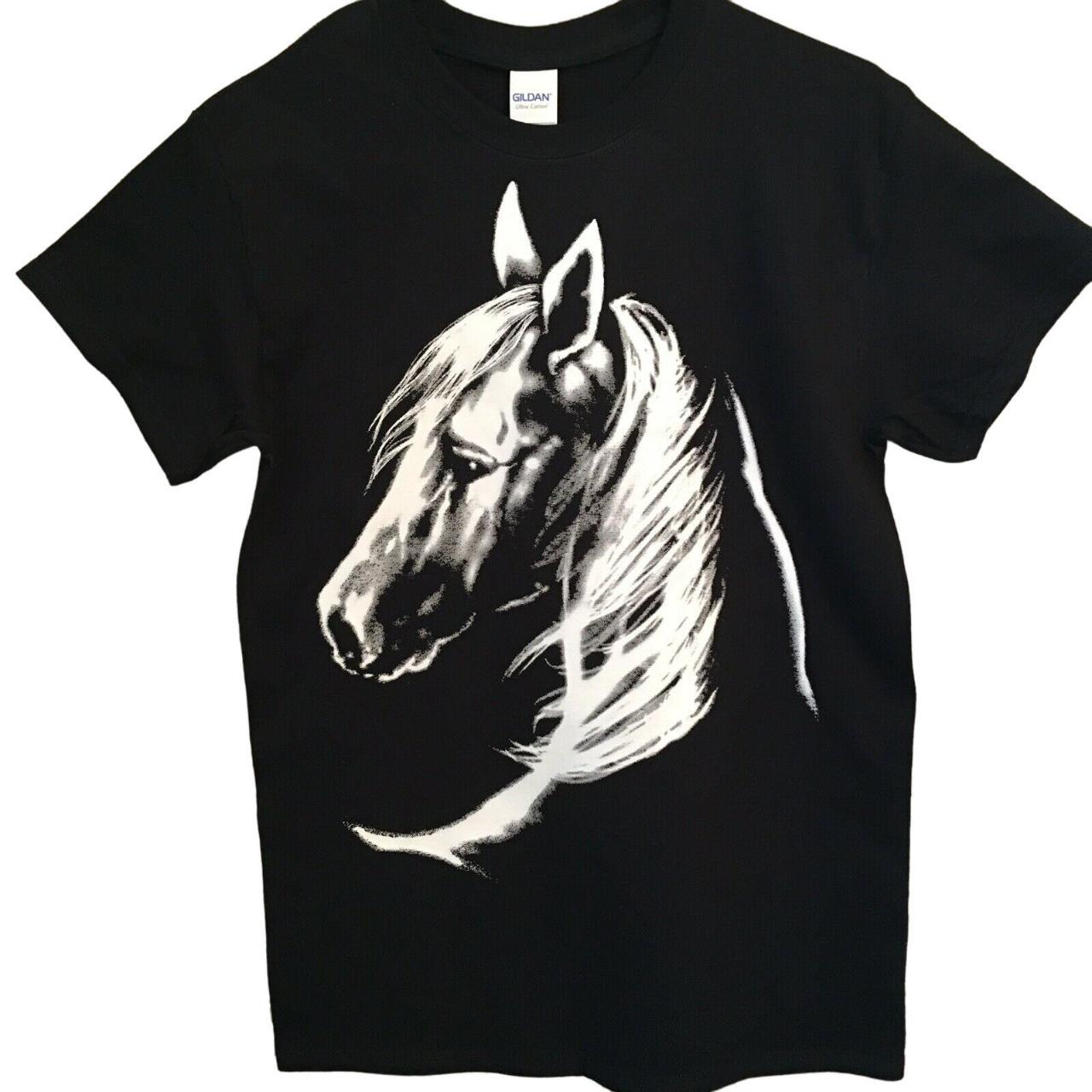 Horse head silhouette t shirt. Gildan Brand Size... - Depop