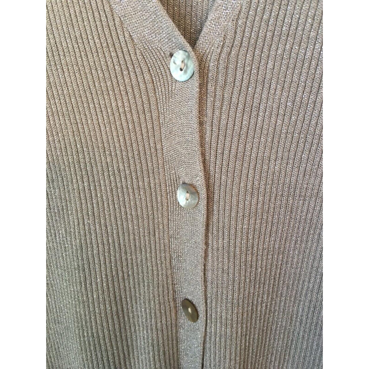 Ladies Cardigan Ribbed Silk Blend Joseph A Gray with... - Depop