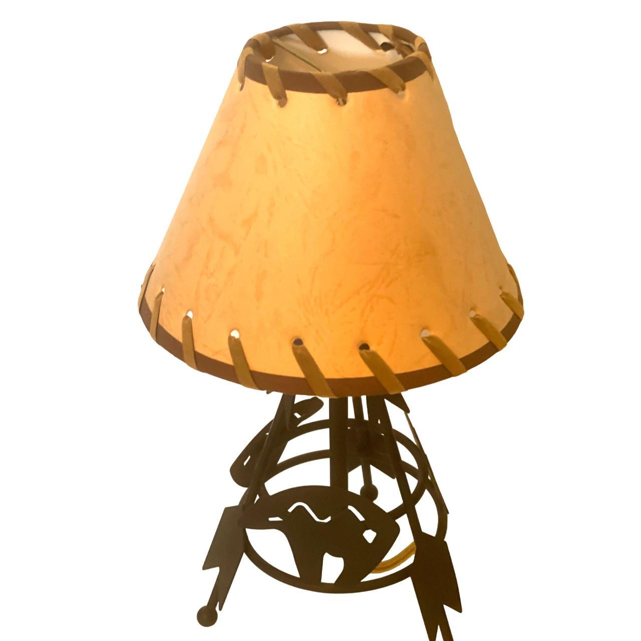 Vintage Cast Iron Table Lamp Base with Bear Fetish &... Depop