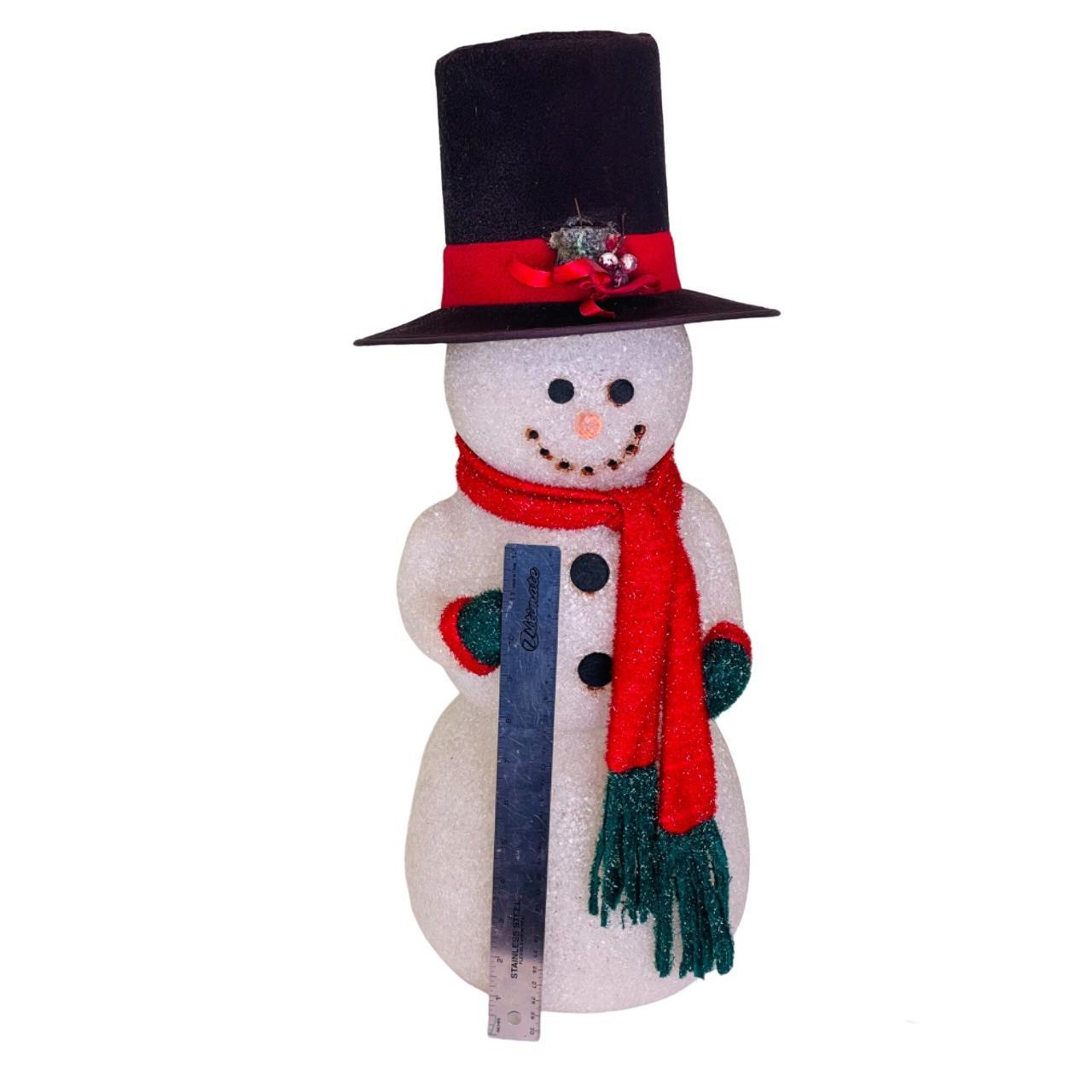 Vintage snowman working light up decoration made of... - Depop