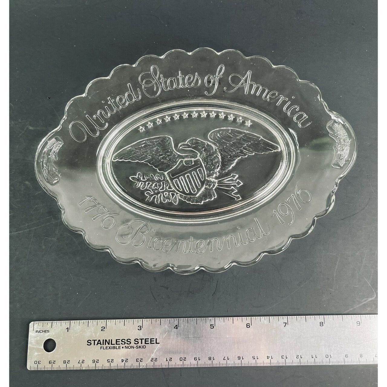 Vintage Avon Commemorative Clear Glass Plate... Depop