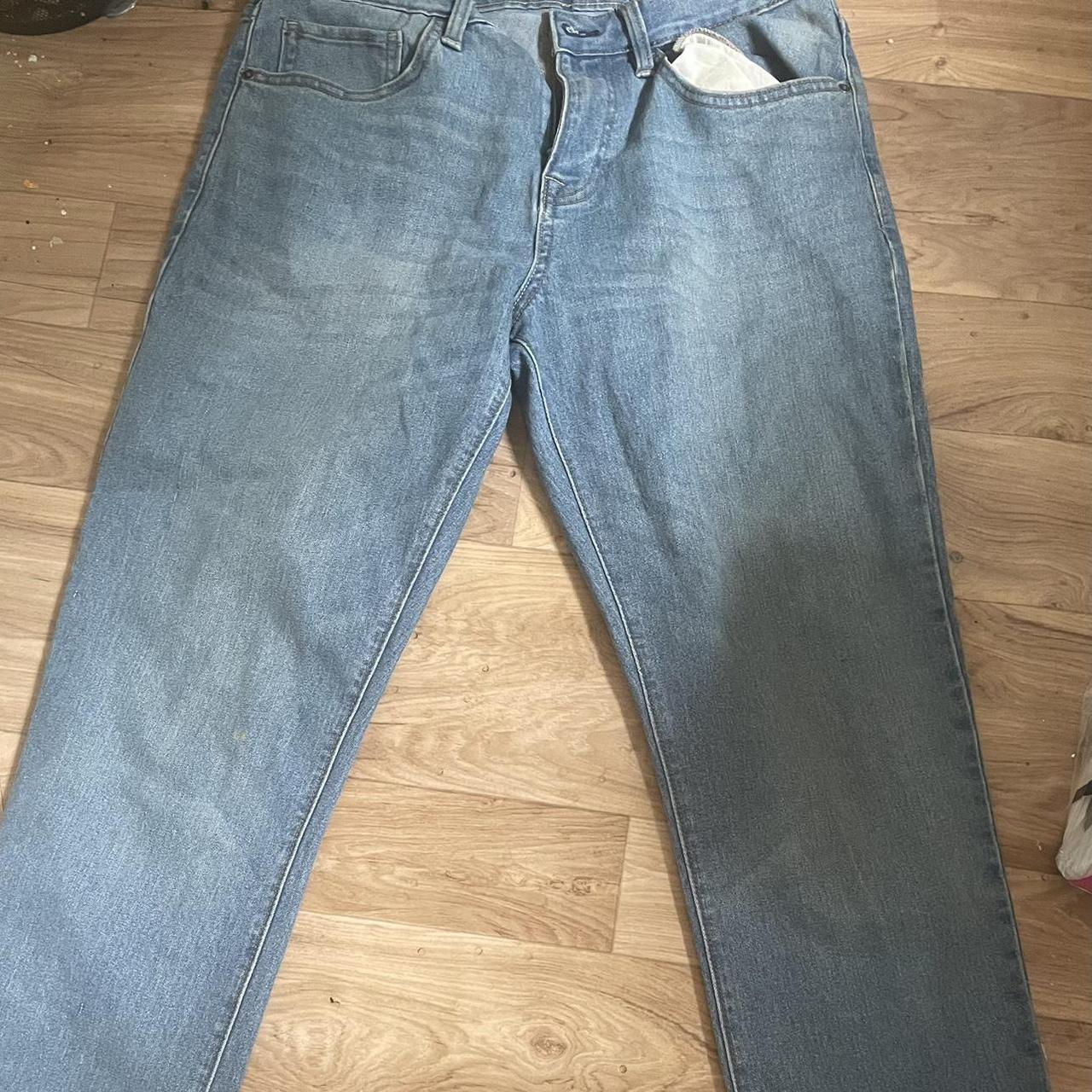Light blue washed jeans Slight stain on left side... Depop