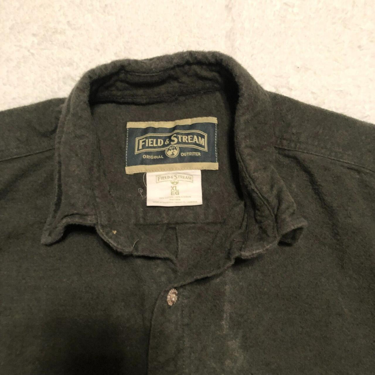 Field & Stream Green Flannel Shacket Sz XL Button... Depop