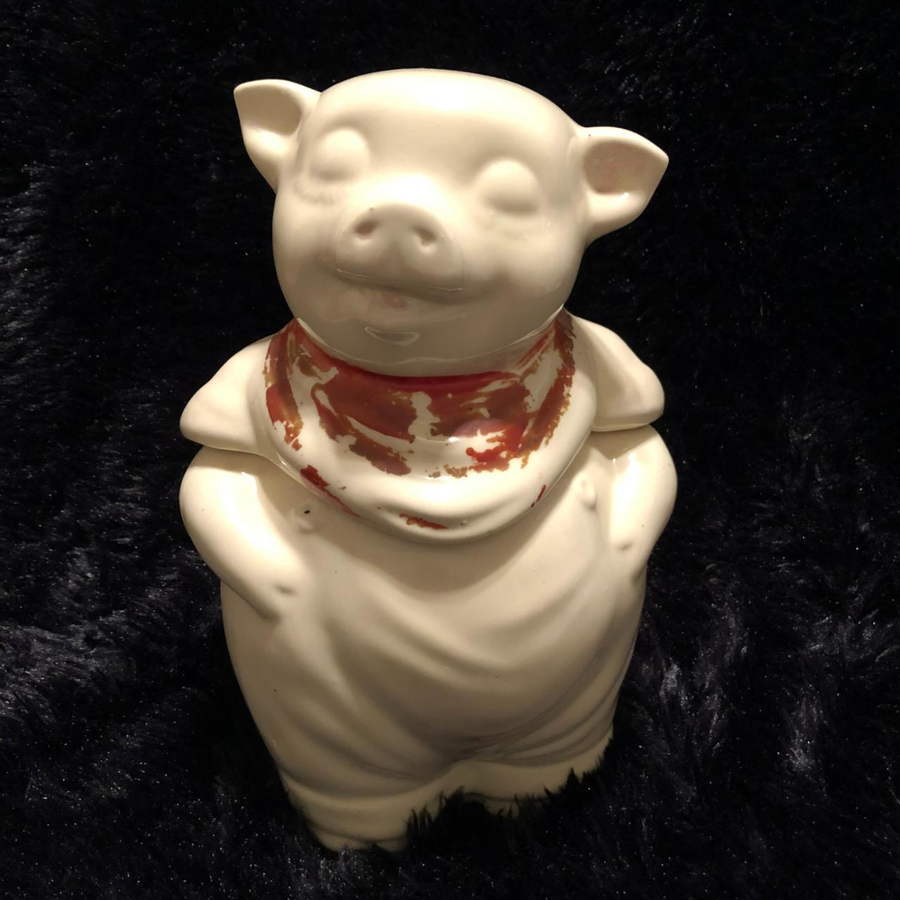 Vintage Smiley Shawnee Ceramic Pig Cookie Jar 1940s Depop   P0 