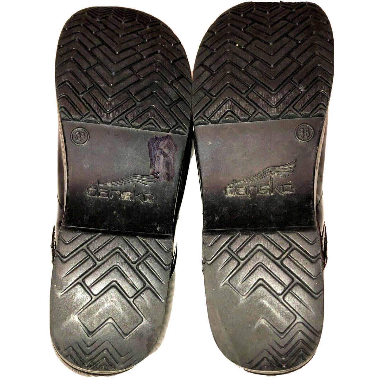 Dansko Size 38 Black Blue Marble Print Patent... Depop