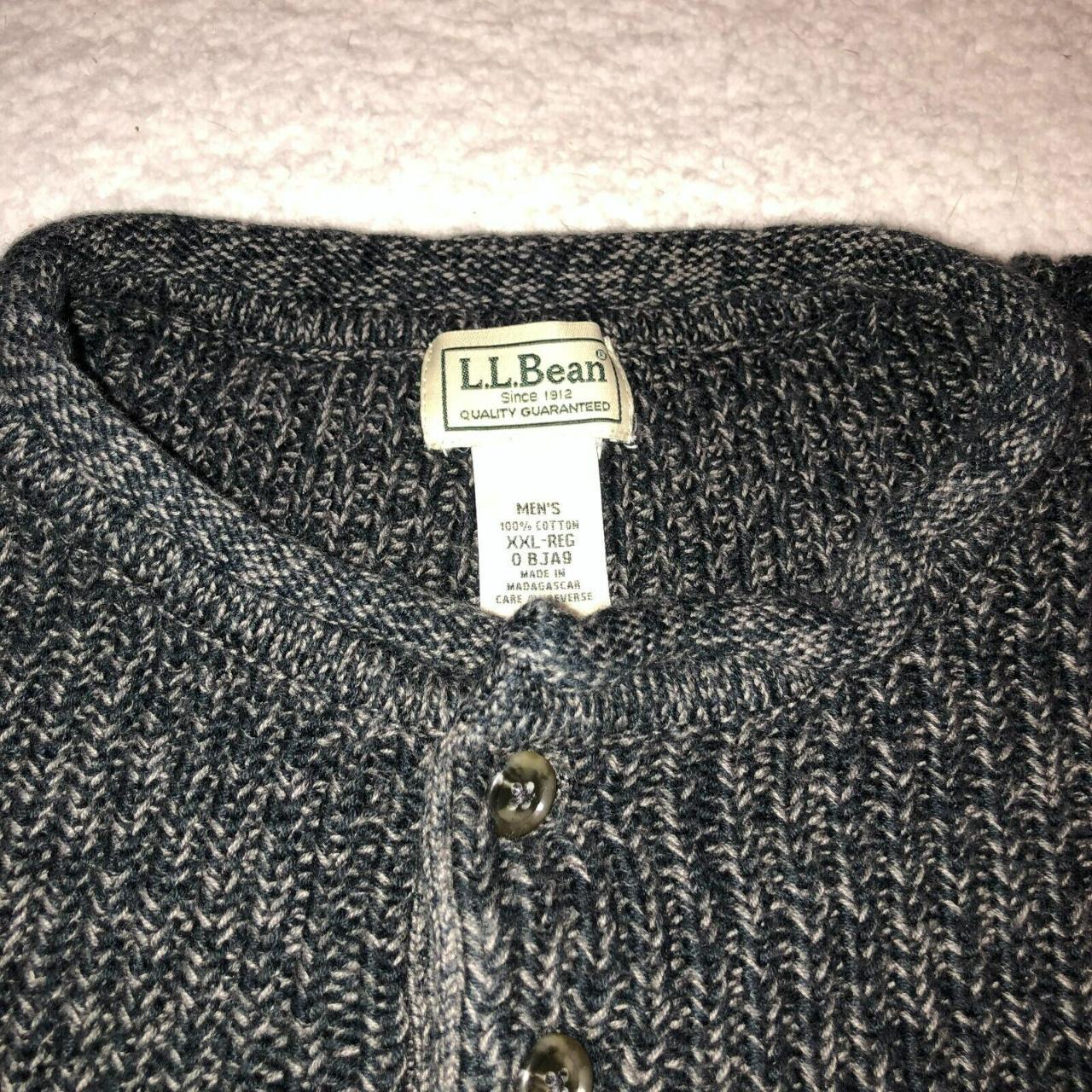 Vintage LL Bean Sweater Size XXL Pullover Henley... - Depop