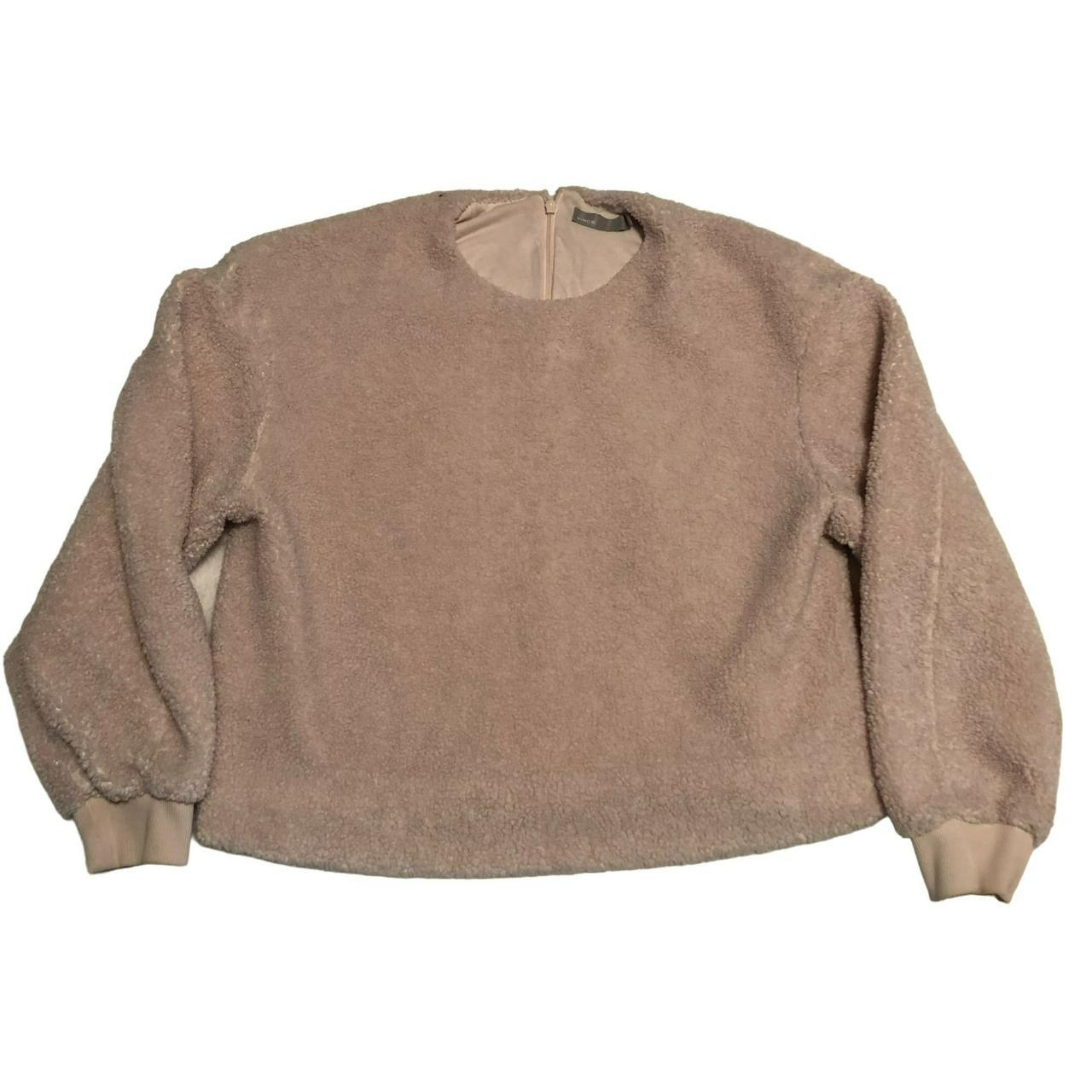 VINCE FAUX FUR RAGLAN LINED SWEATER SZ LARGE BLUSH... Depop