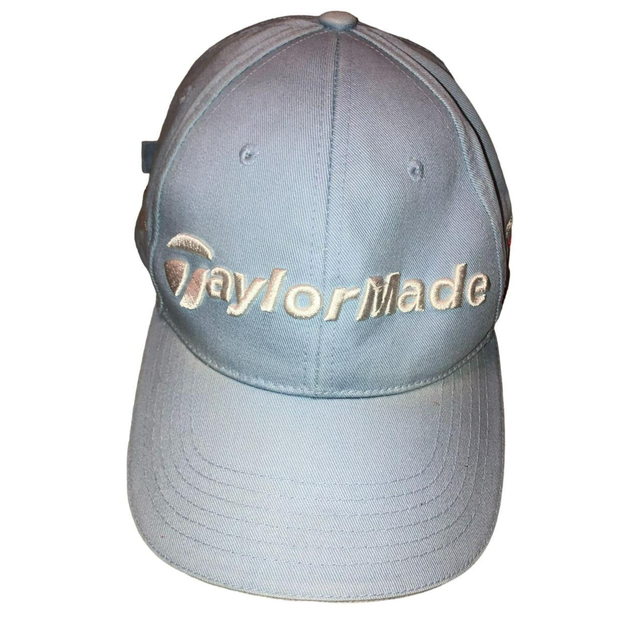 TaylorMade Men's Blue and White Hat Depop