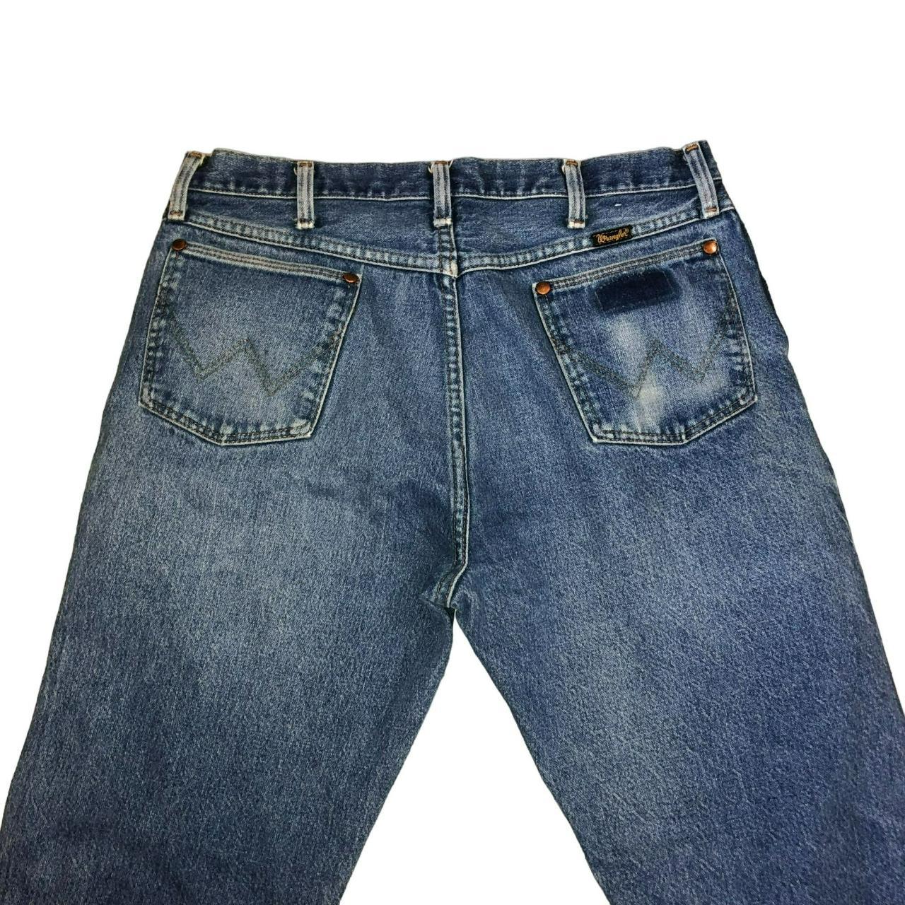 VTG WRANGLER COWBOY CUT JEANS SIZE 36 X 30 BLUE... - Depop