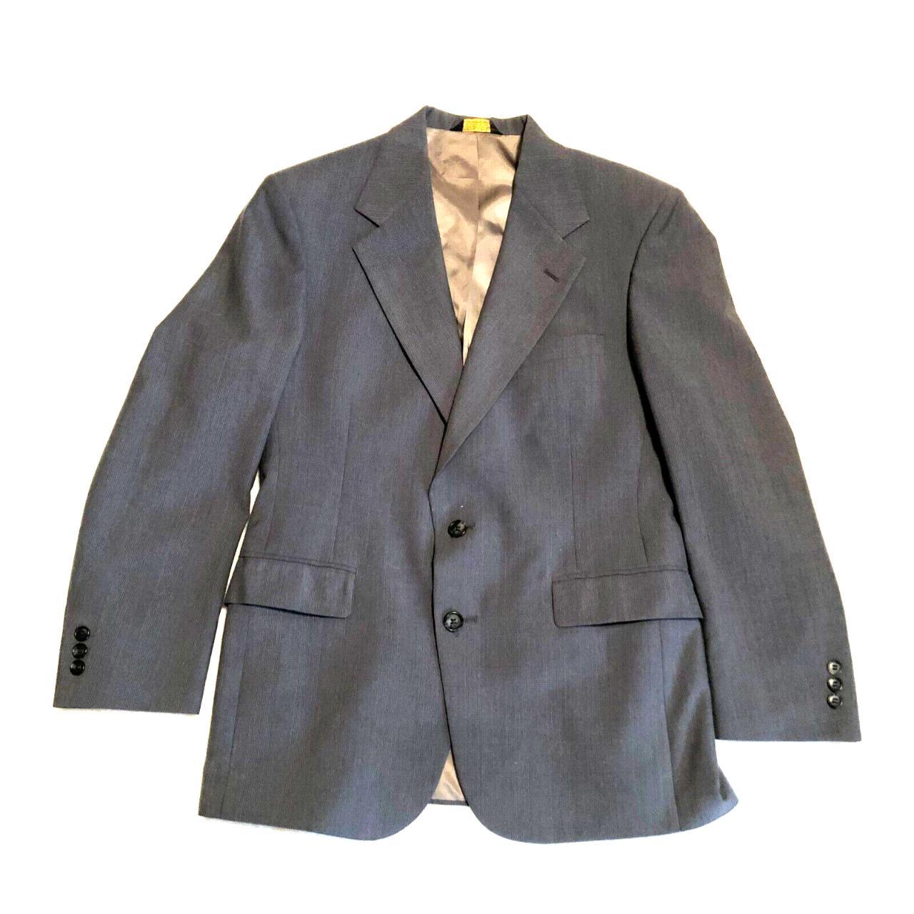 VTG Johnny Carson Suit Jacket Size 42R Grey Made in... - Depop