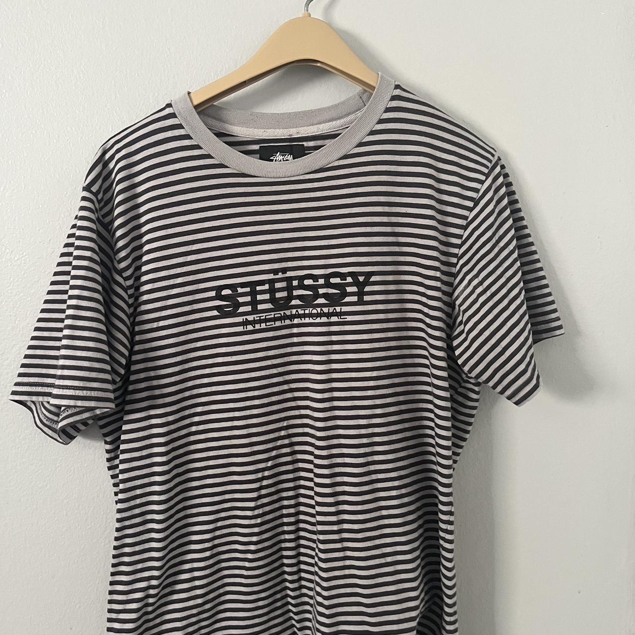 Striped Stussy T Shirt #Stussy... - Depop