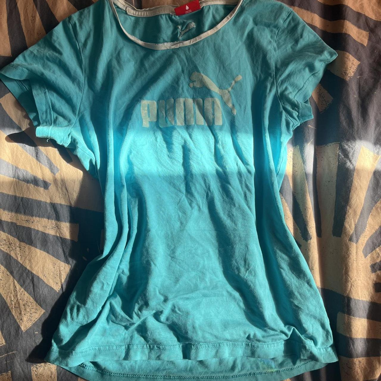 cute puma shirt tight fit - Depop