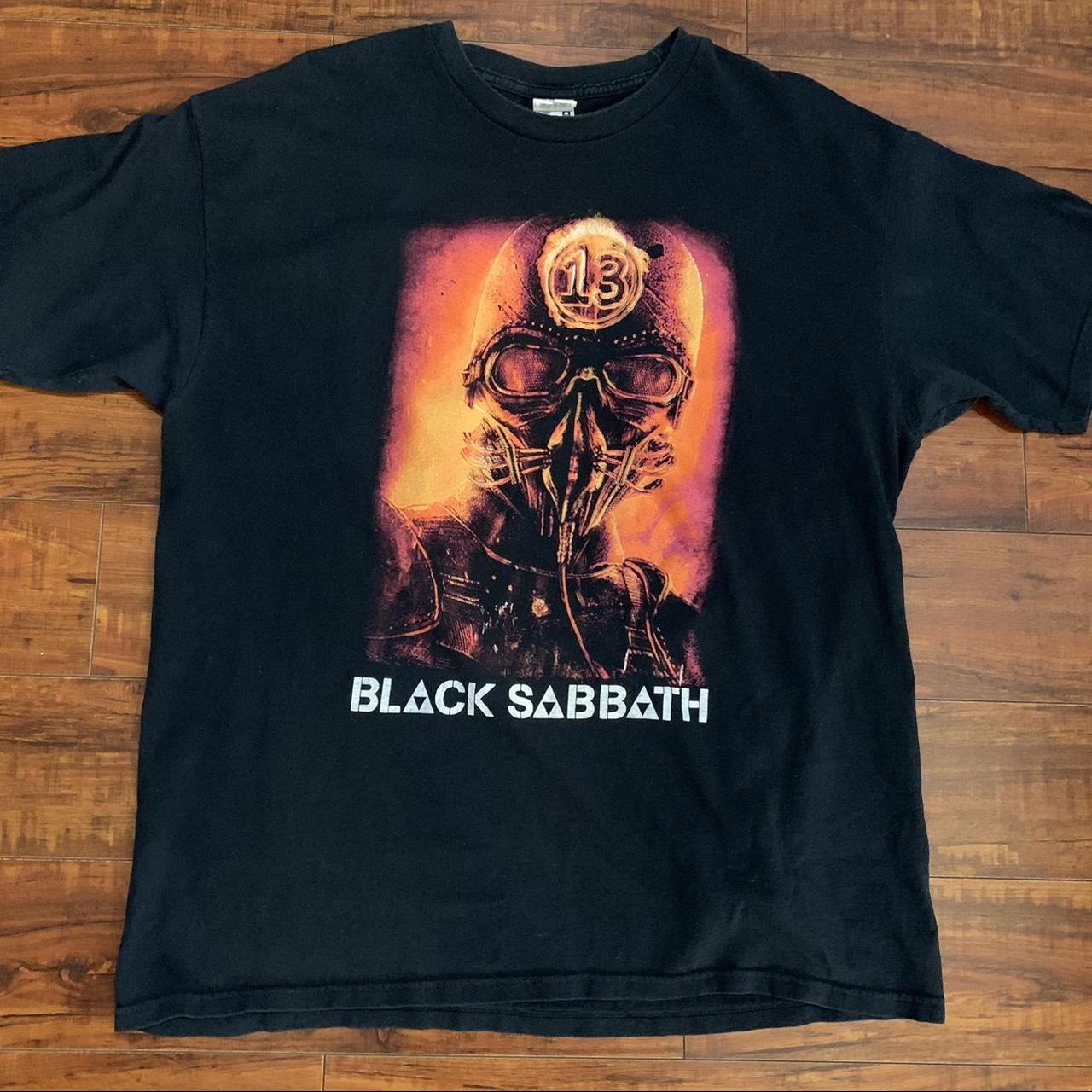 Black Sabbath T Shirt Concert Gas Mask Heavy Metal... - Depop