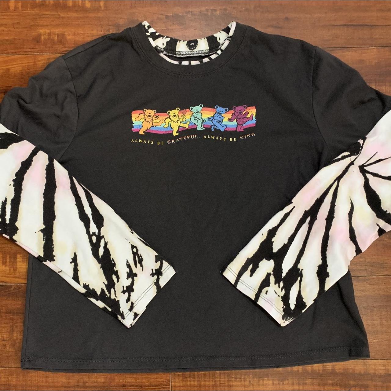 Grateful Dead Dancing Bears Tie Dye Long Sleeve Shirt Bears 