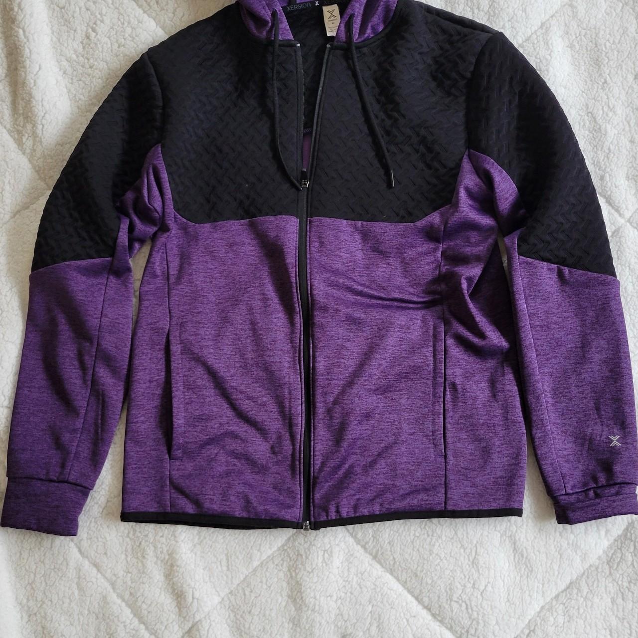 Xersion Performance Wear Womens Black With Purple Size Small Full Zip Jacket