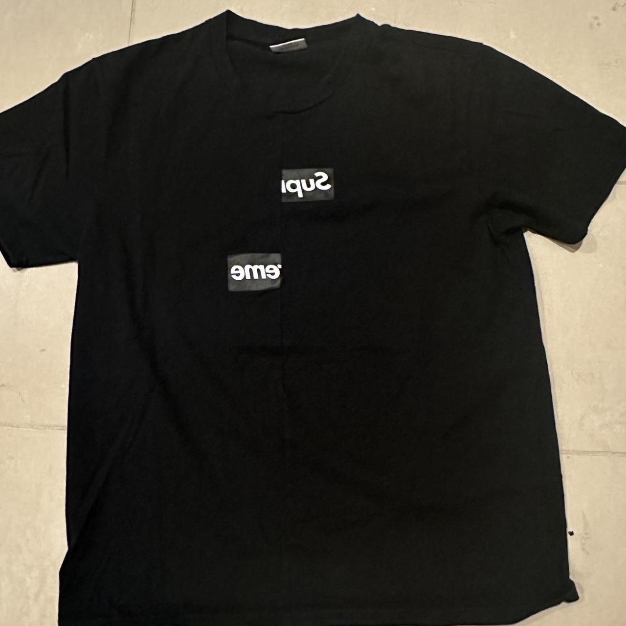 Cdg split deals logo shirt