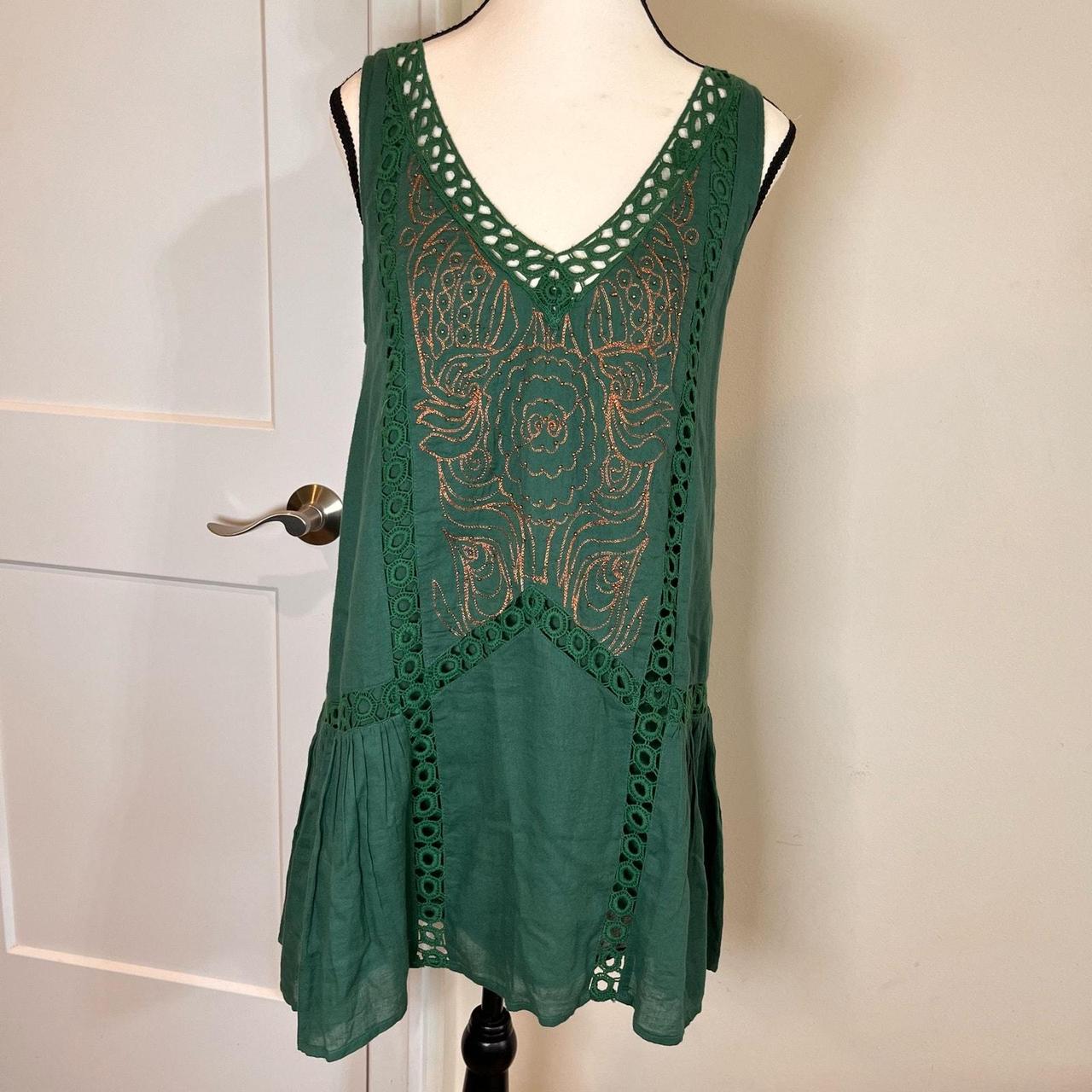 Anthropologie Dress Chloe Oliver Green Baby Doll. Depop