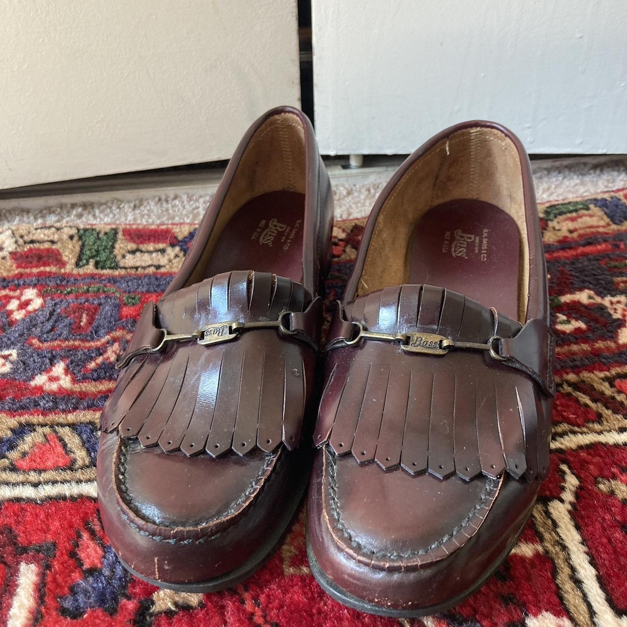 Bass Loafers Womens 8 1/2 Leather Made in USA gently... Depop