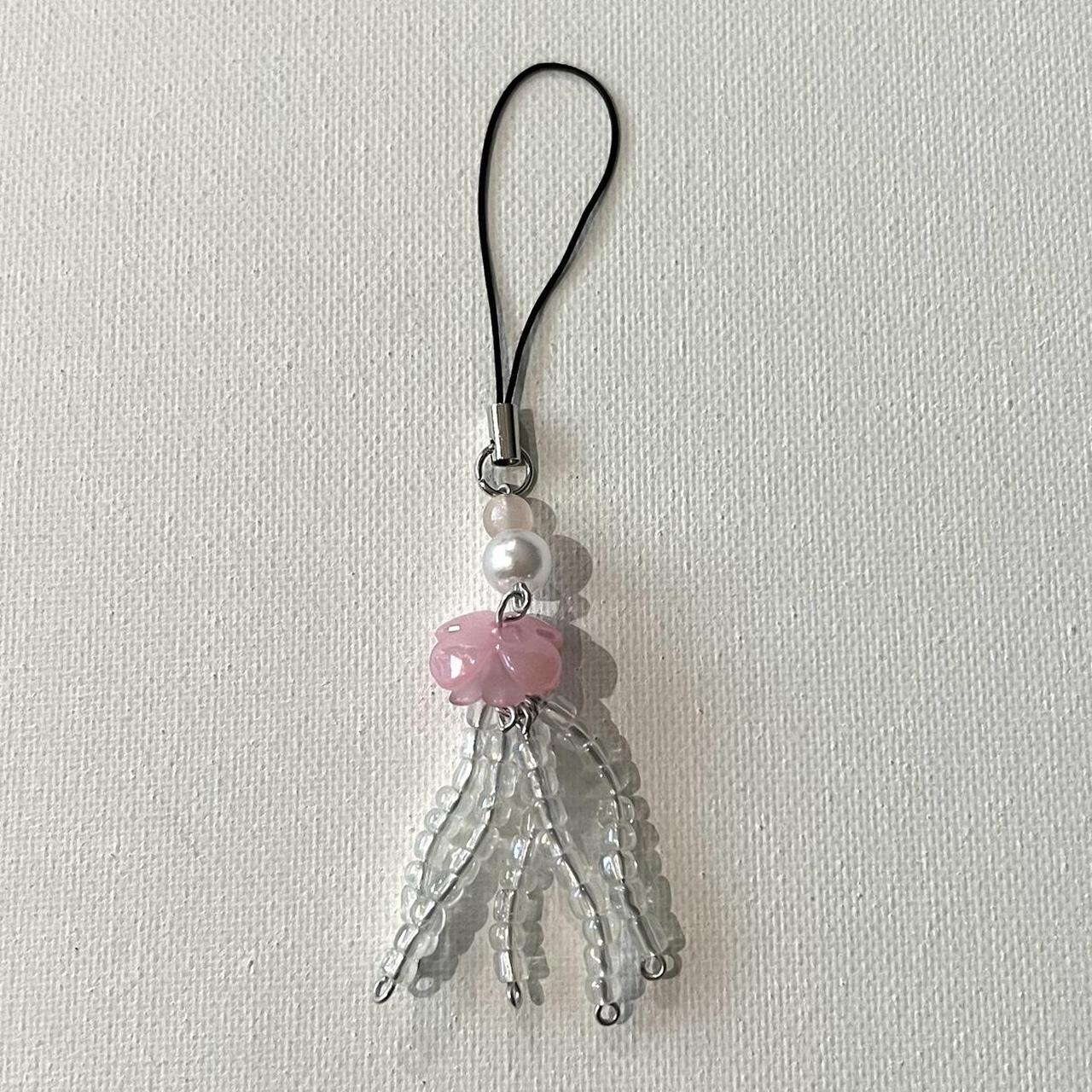 cute coquette pink jellyfish phone charm! ☆ pink... - Depop