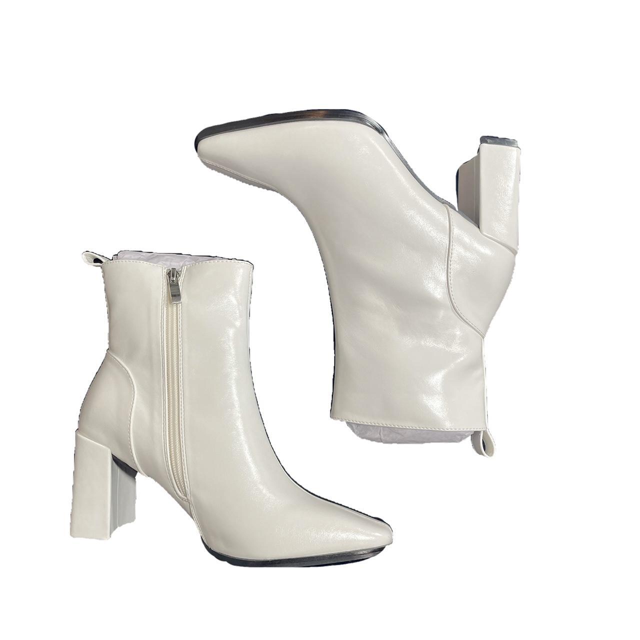 Nasty Gal Patent Square Toe Ankle Boots Nasty Gal Shoes Nasty Gal