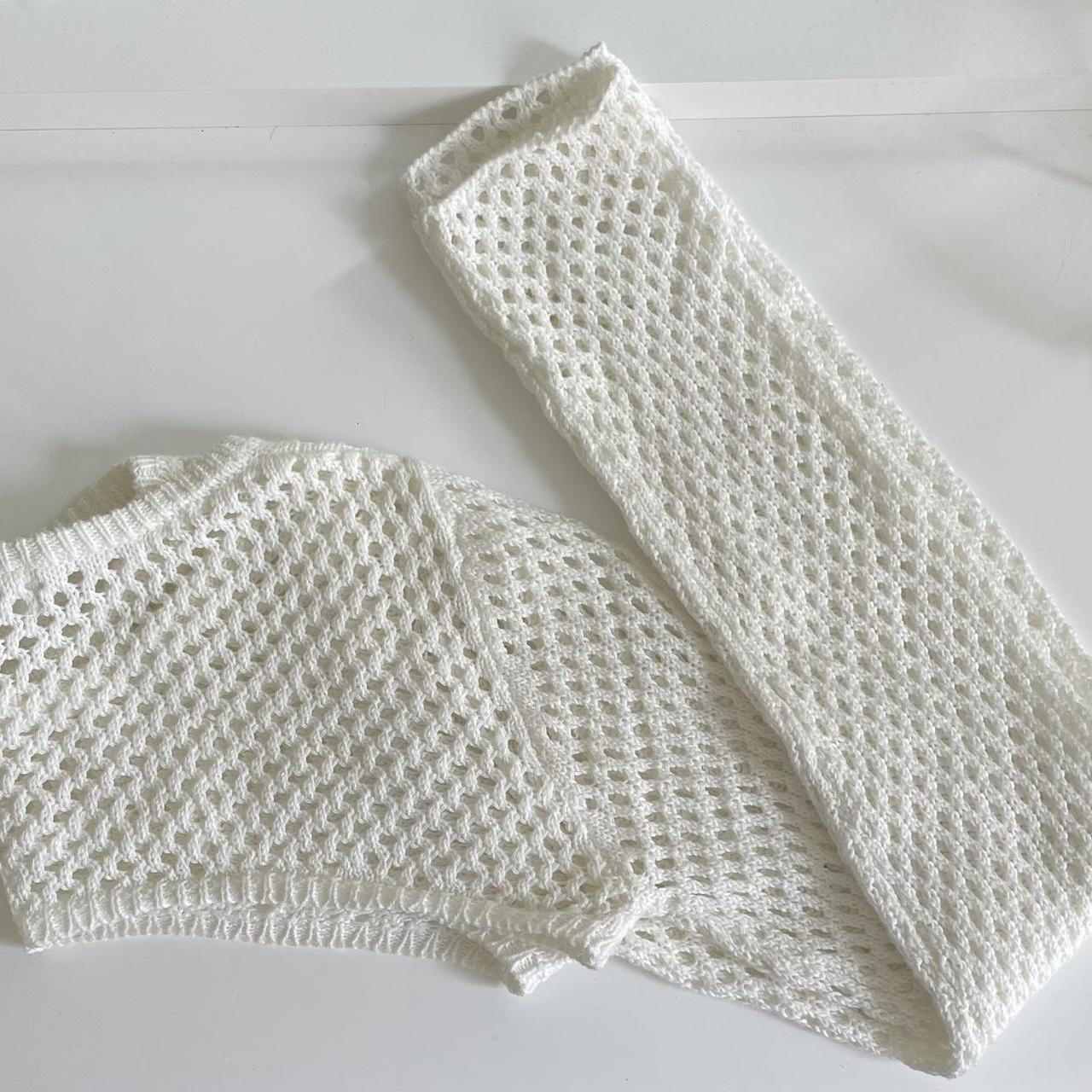 Glassons white crochet bolero/shrug size S Depop