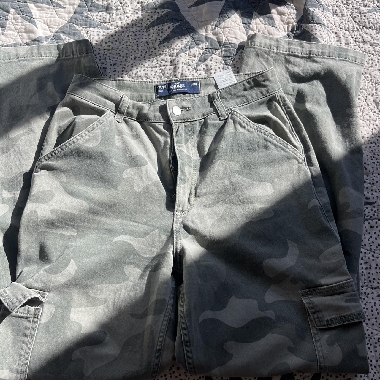 Hollister camo cargo pants theres the smallest... Depop