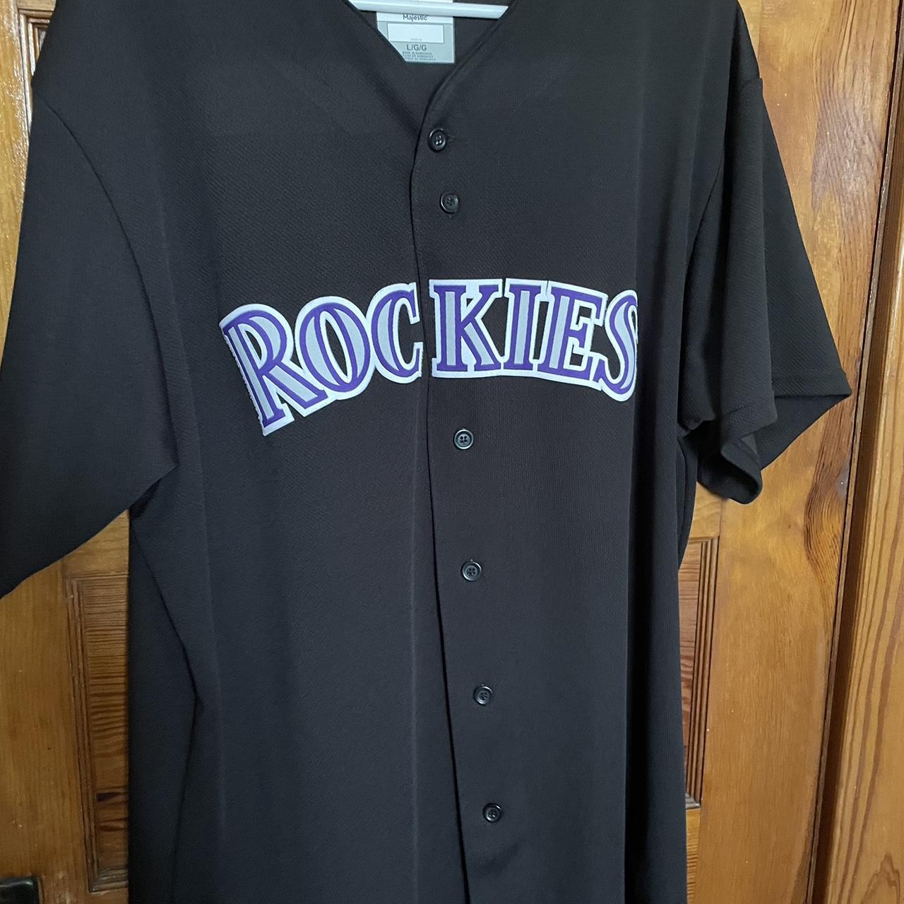 Classic Black Rockies Jersey Jersey is in excellent - Depop