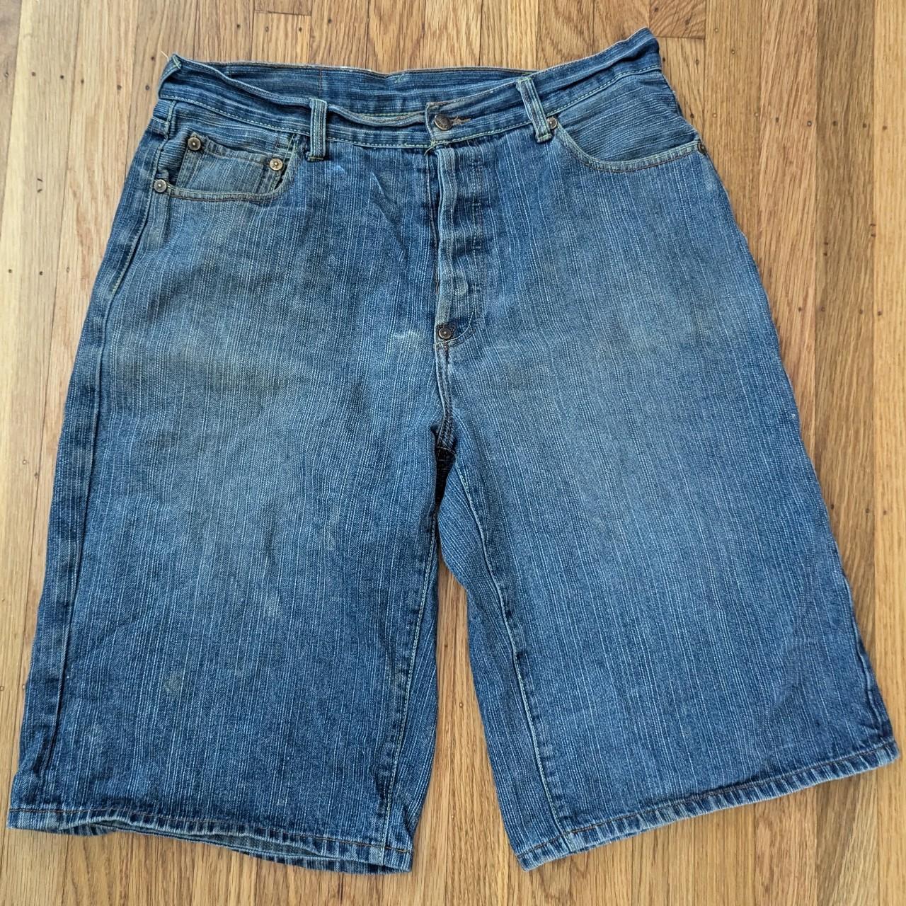 Evisu Jorts Jean Shorts Denim Embroidery Daicock... - Depop