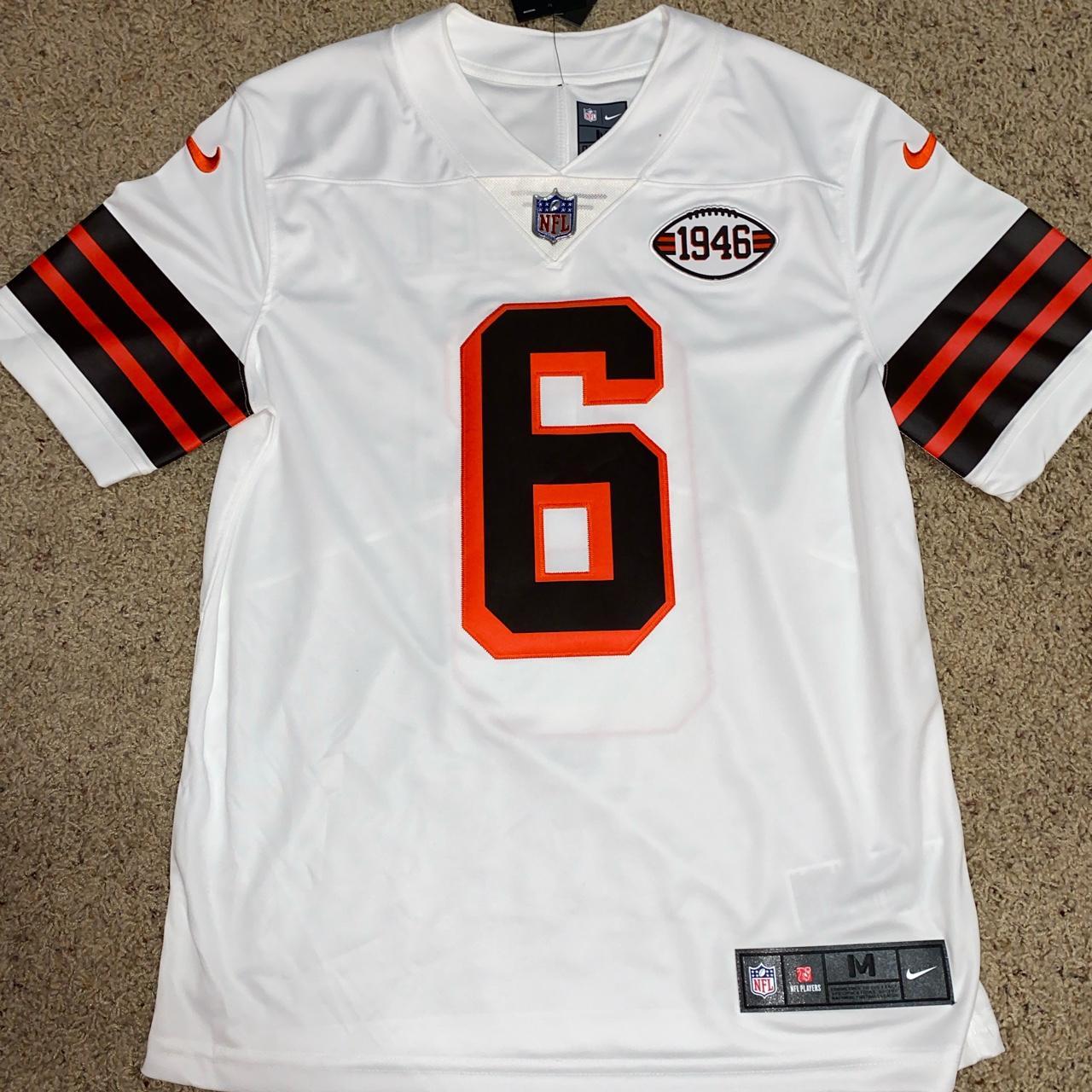 Men's Nike Baker Mayfield White Cleveland Browns Vapor Limited Jersey