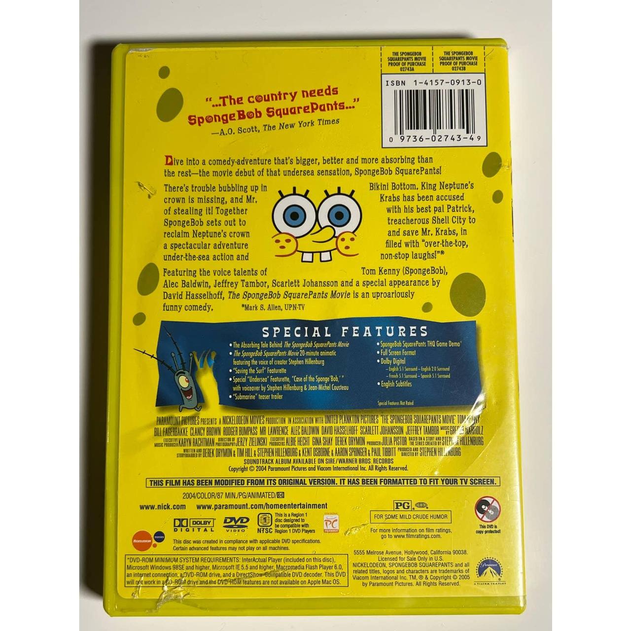 The Spongebob Squarepants Movie (DVD, 2005, Full... - Depop