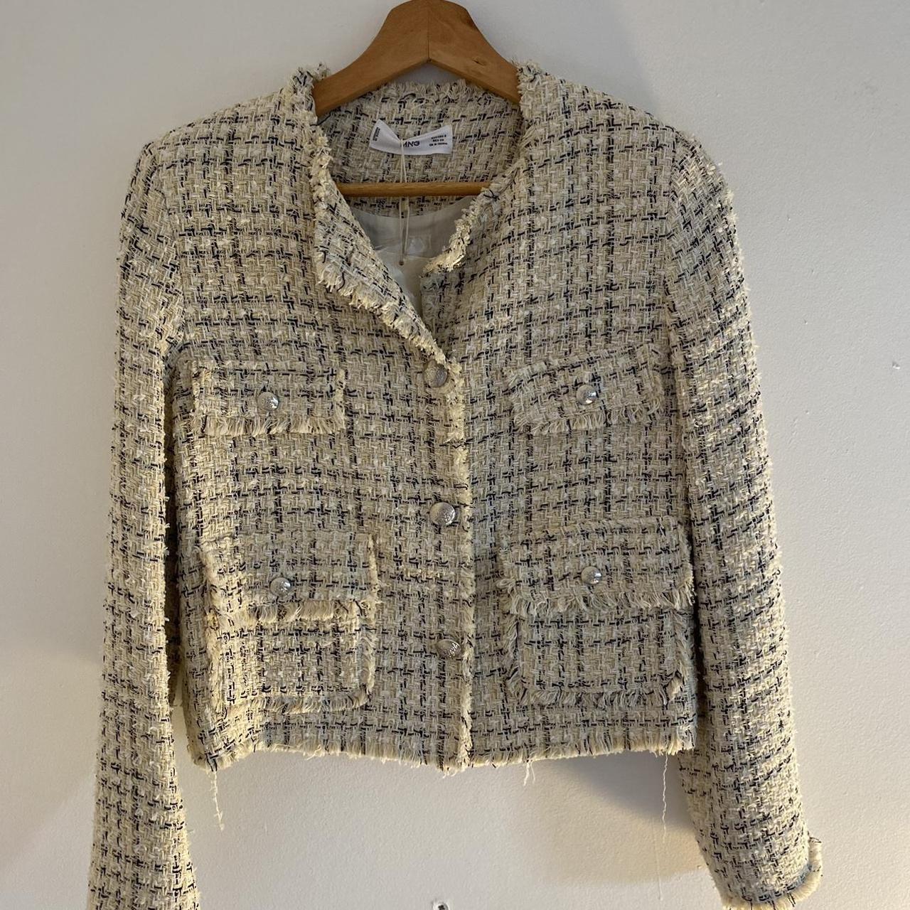 Pocket Detail Tweed Jacket. Never worn, stil have... - Depop