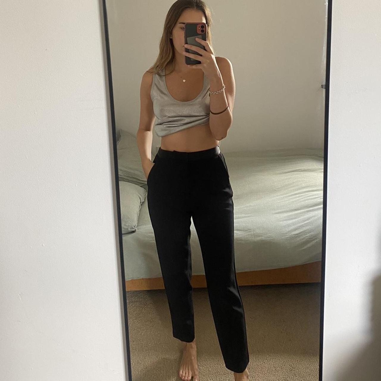 Zara black trousers Can fit XS and S easily... - Depop