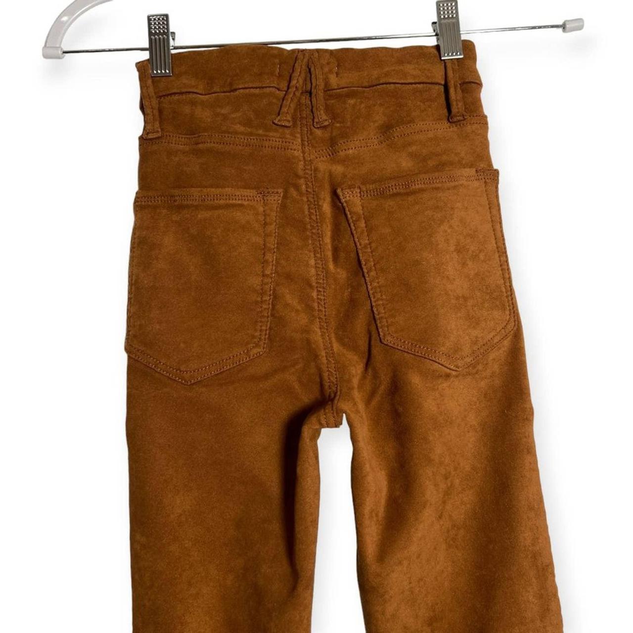 Good American Good Waist Faux Suede Pants in Tobacco01