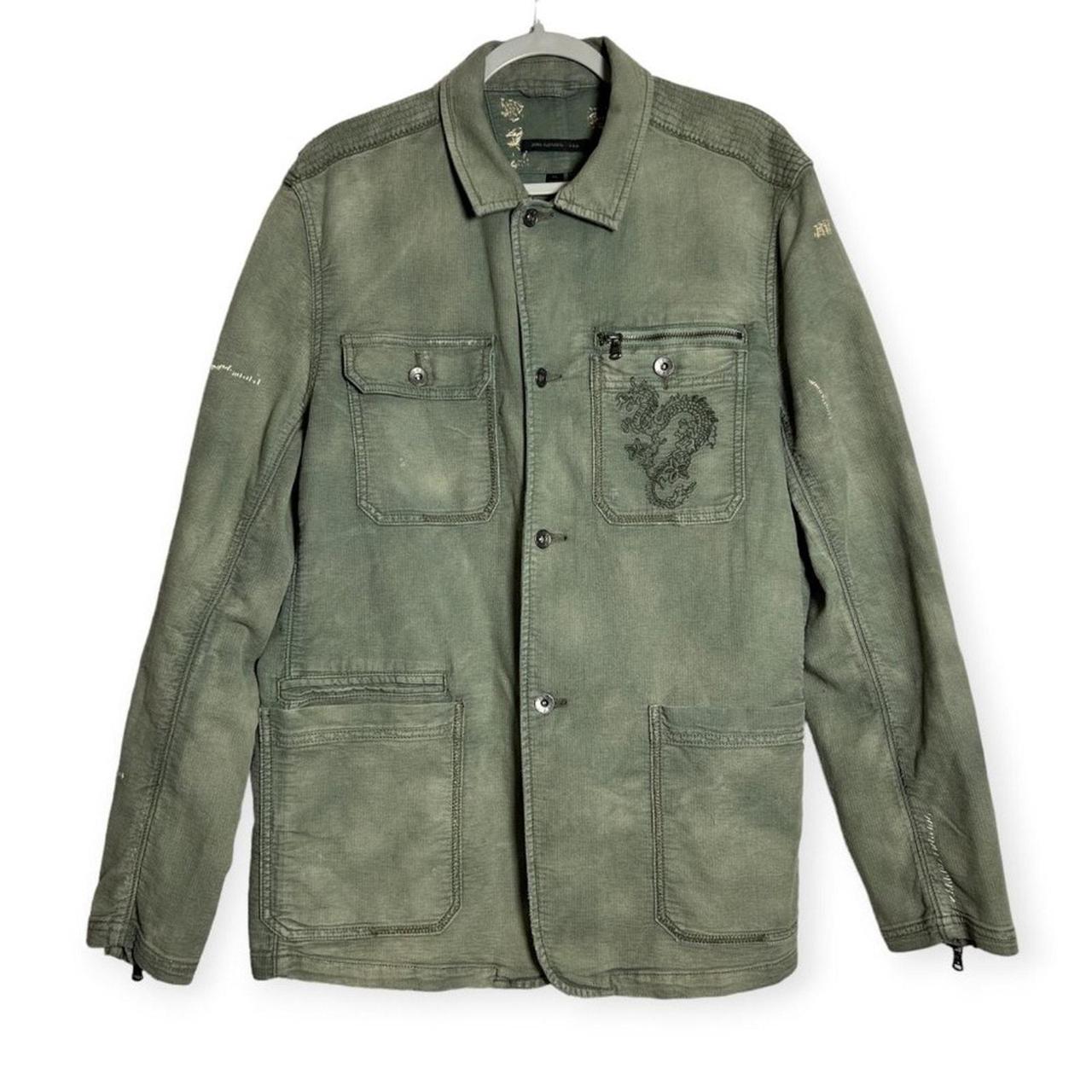 John Varvatos Green Dragon Military Field Jacket. Depop