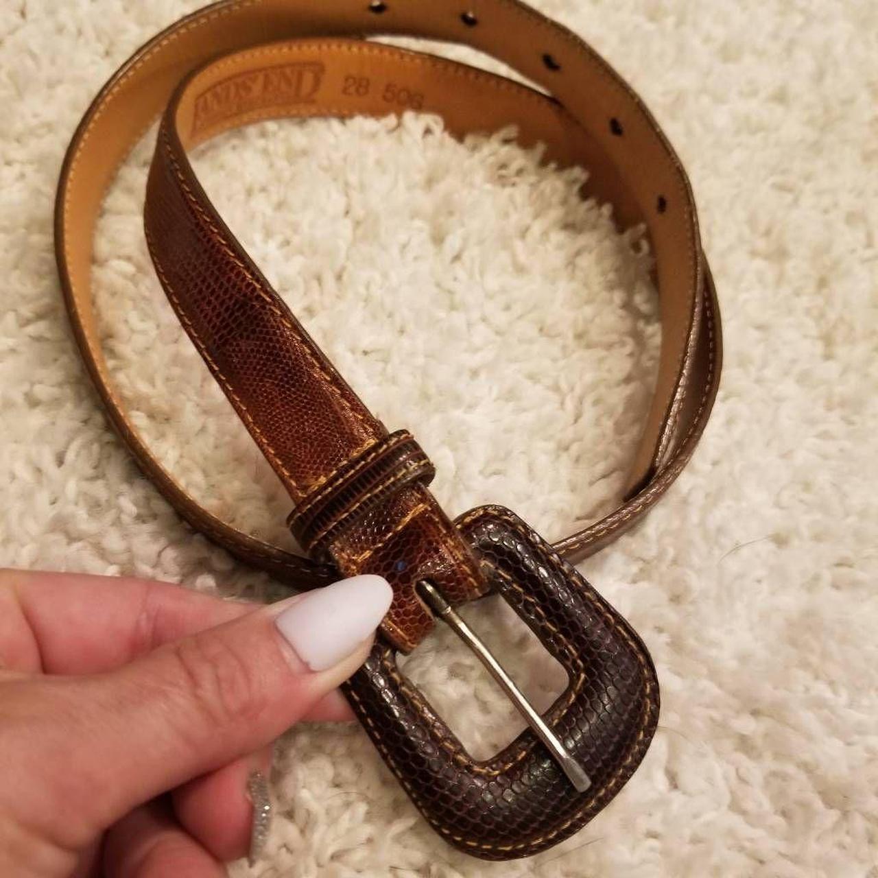 Classic Louis Vuitton Belt W Leather & Gold Buckle - Depop