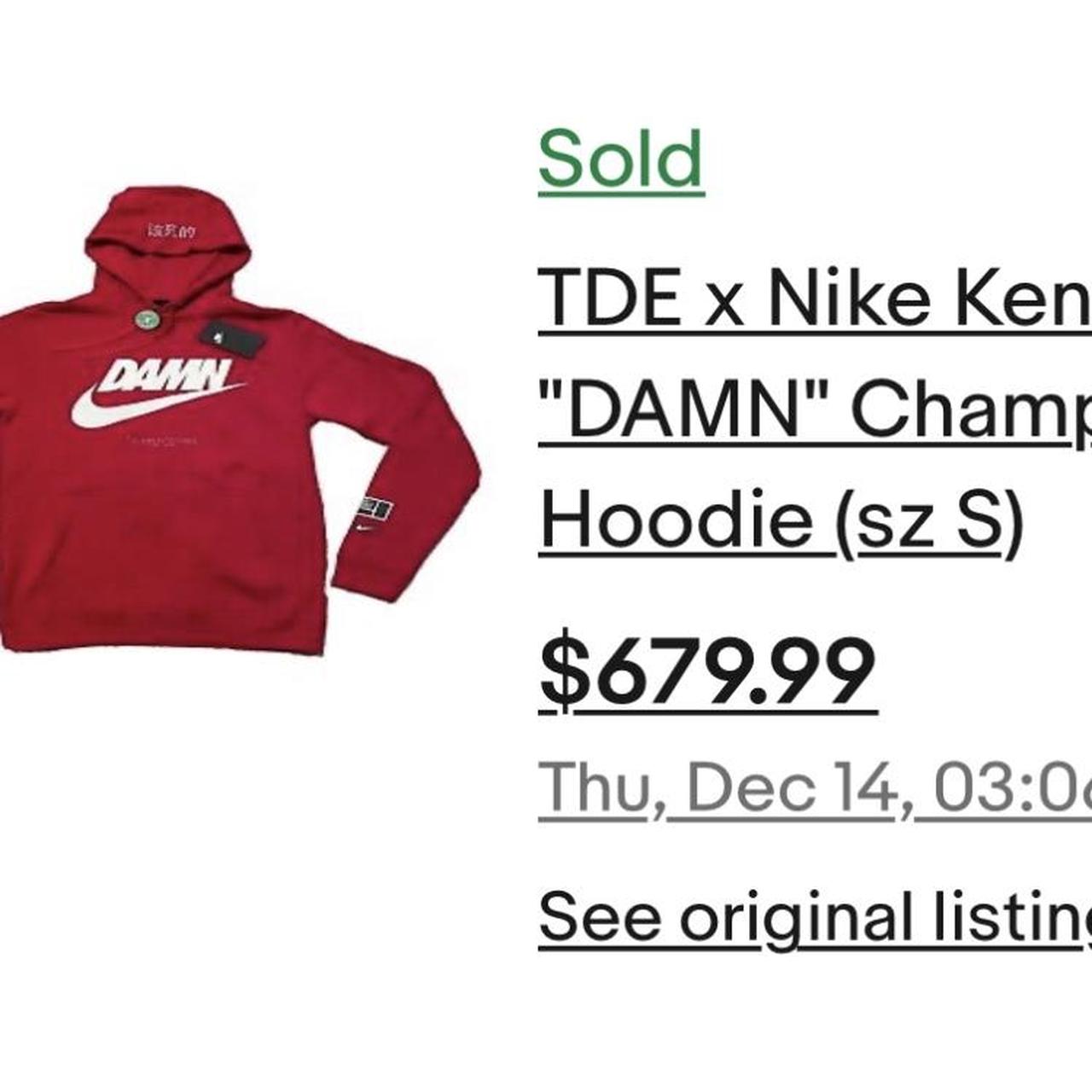 Nike x tde damn hoodie hot sale