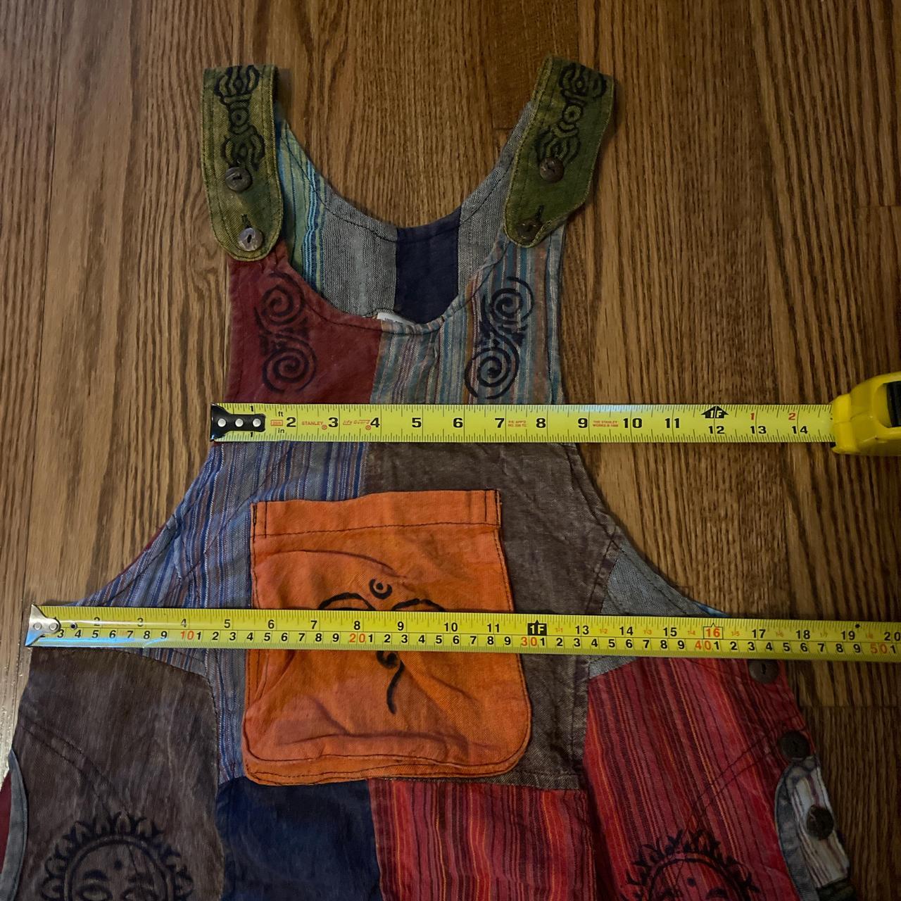 Women's Overalls - Multi - S – Patchwork Cotton O… - image 5