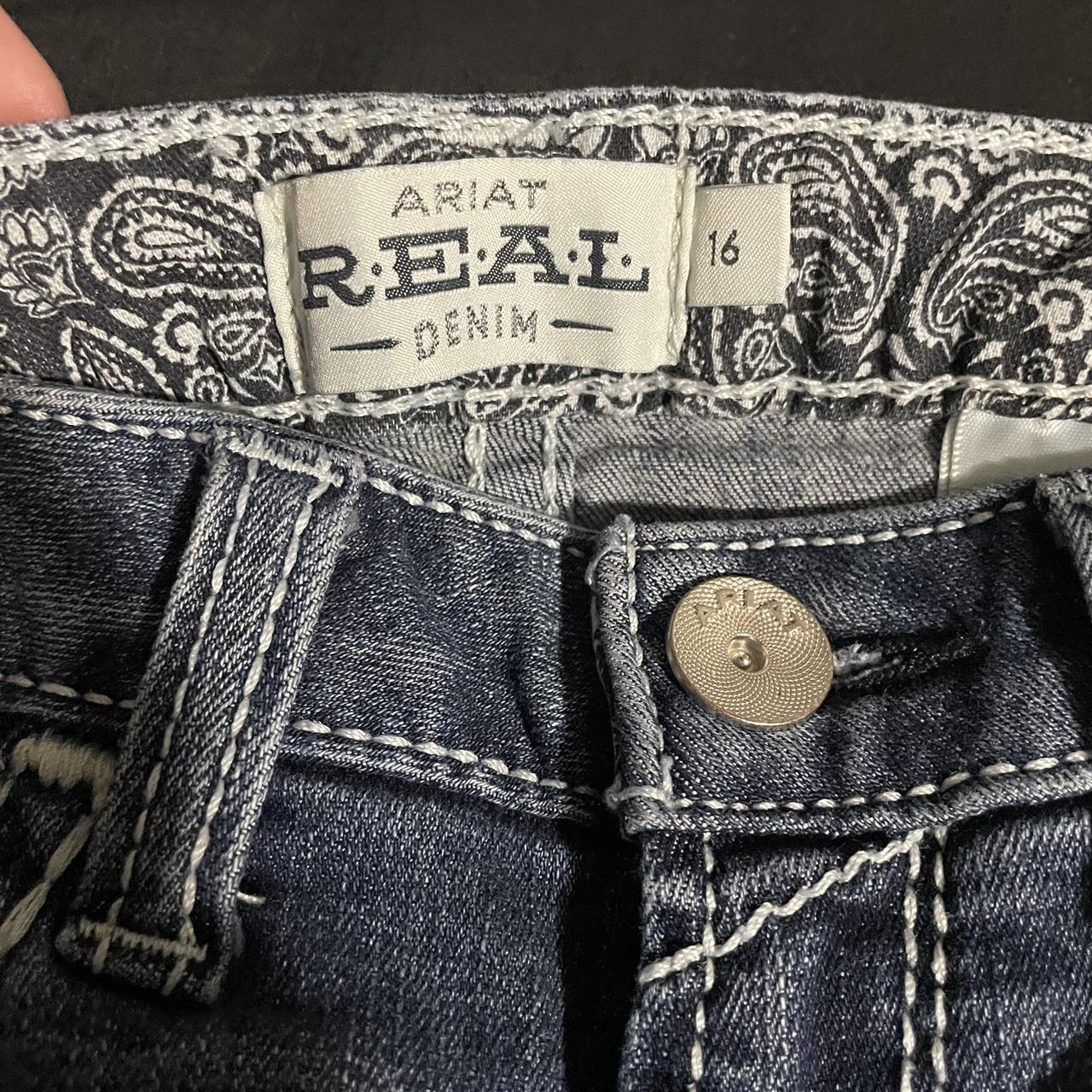 Low rise bootcut Ariat jeans. Size 16 in kids but... - Depop