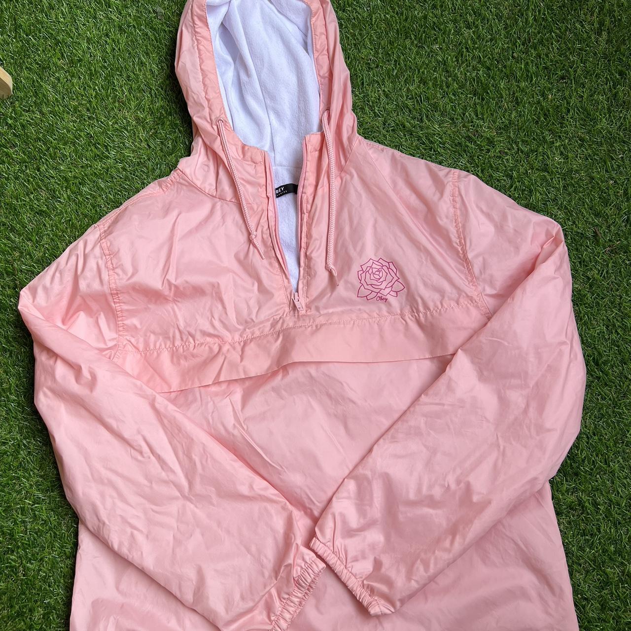 Pink obey outlet windbreaker