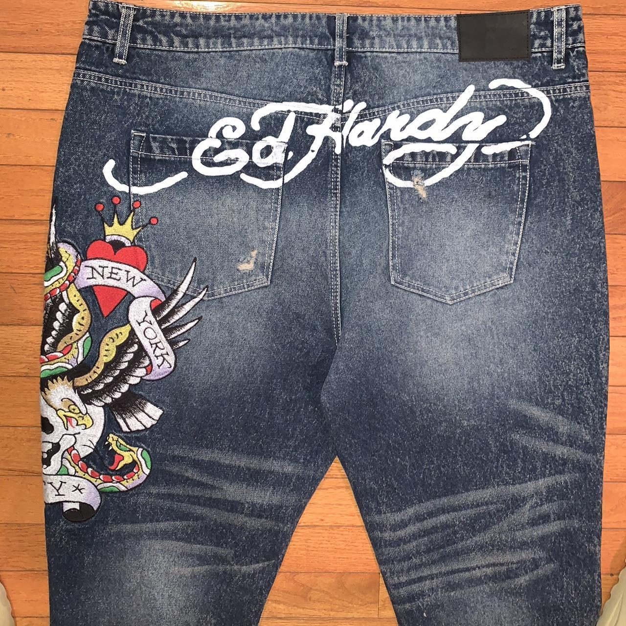 ED HARDY NYC SKULL SLIM TAPER JEAN Brand new retail... - Depop