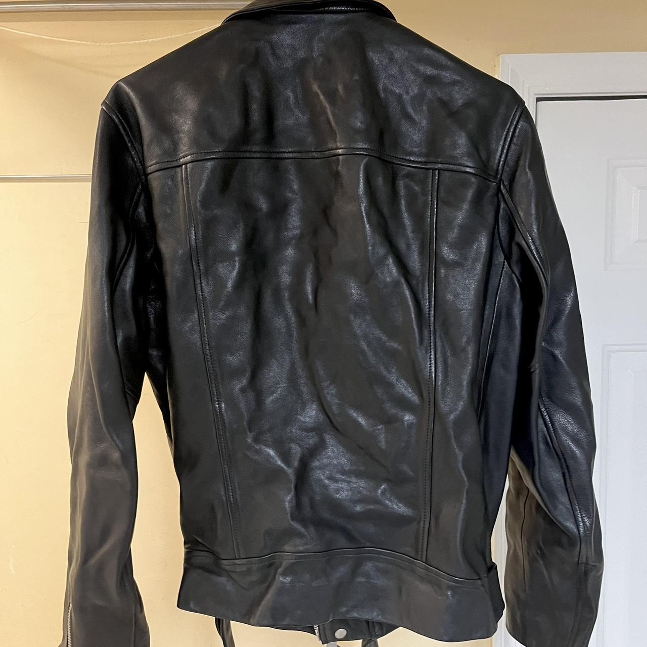 All Saints Wick Leather Biker Jacket,