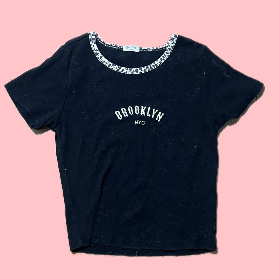brandy melville レア　レコード　Tシャツ Brandy Melville Red Navy Striped T-shirt One Size | eBay