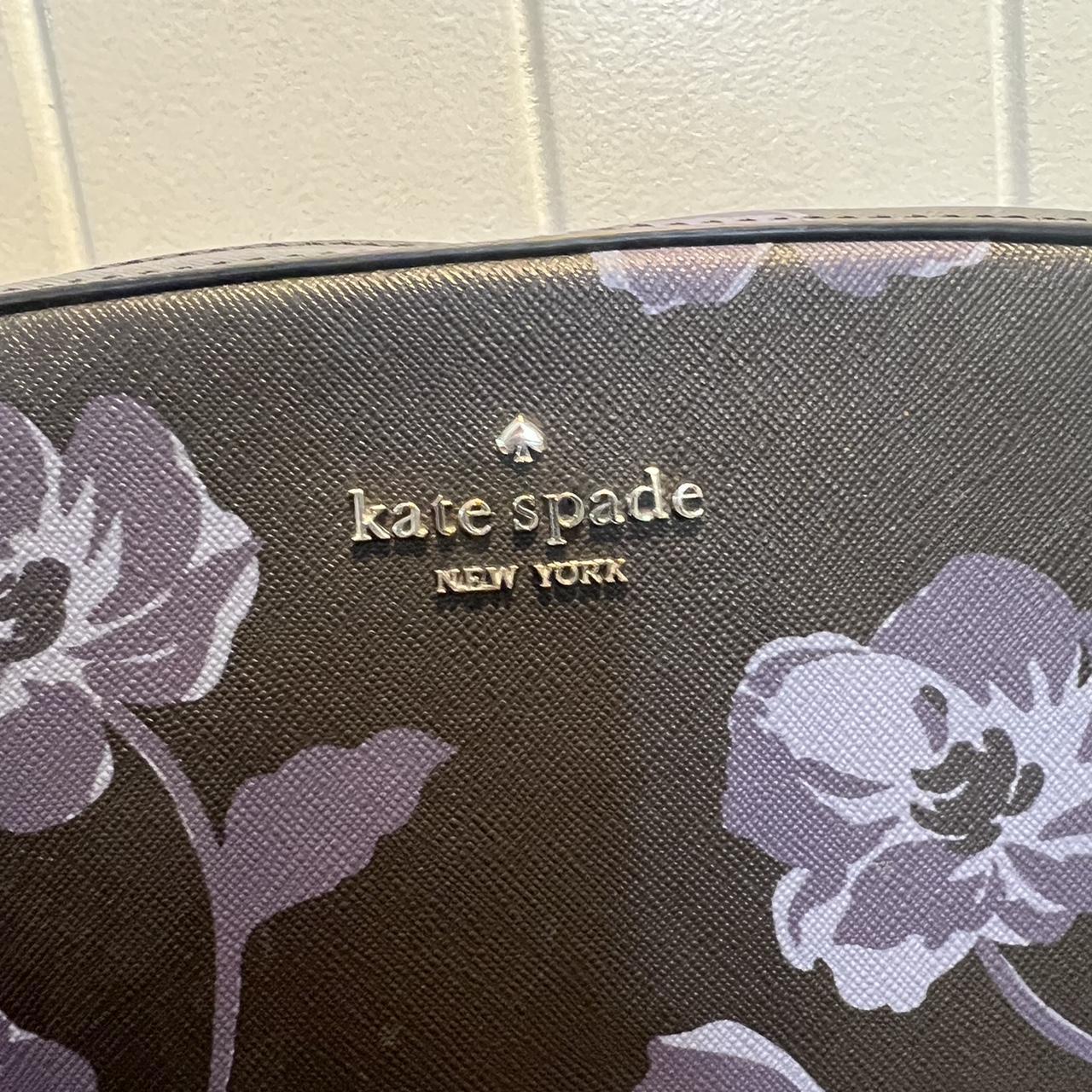 Unique Black and Blue Floral Kate Spade Square... - Depop