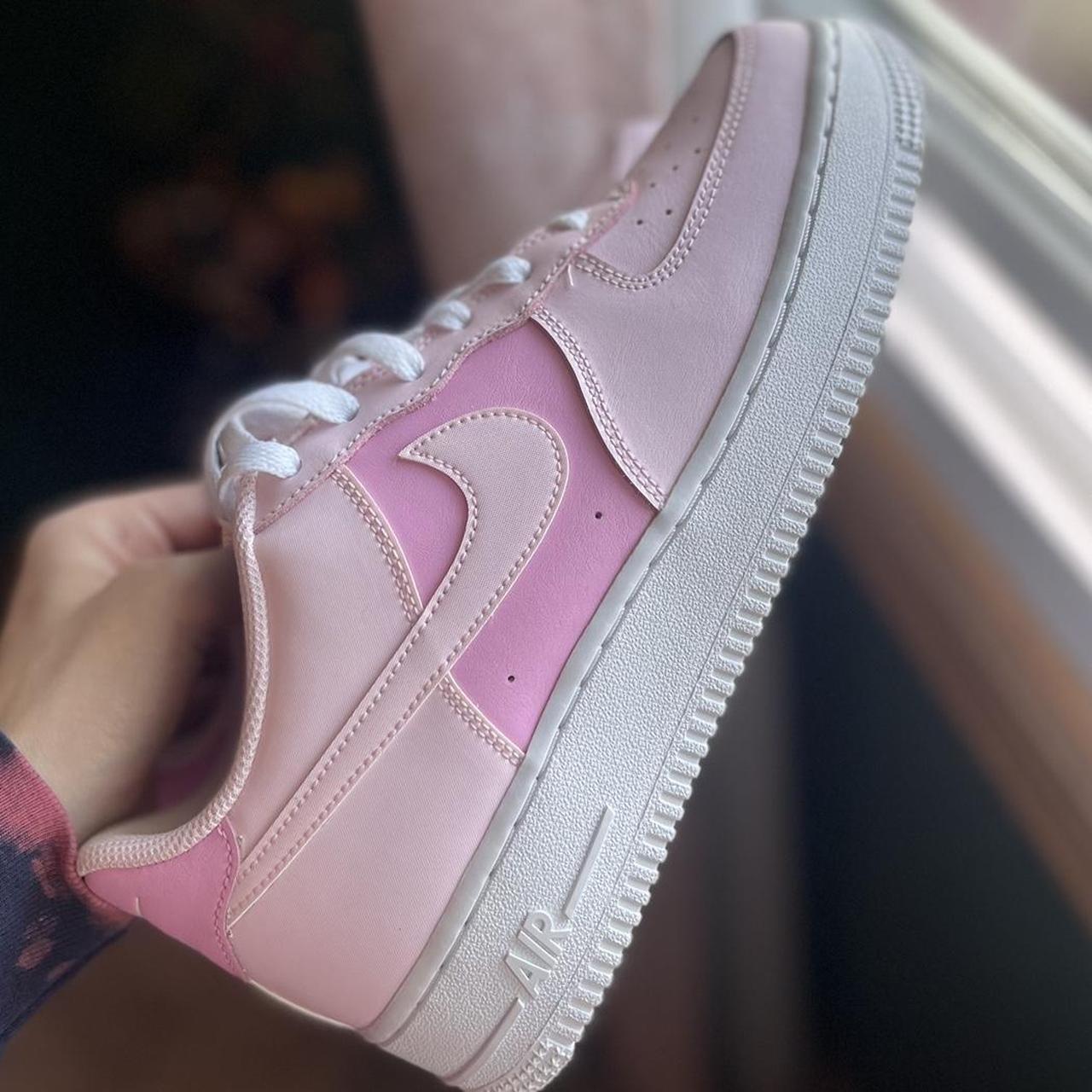 Rare pink Air Force ones, comes with the box ( not... - Depop