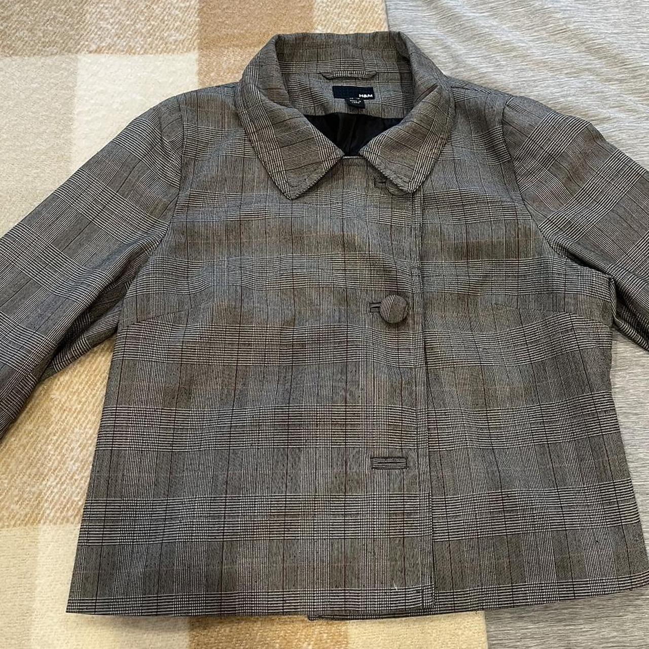 H&M grey plain Jacket machine washable size 16