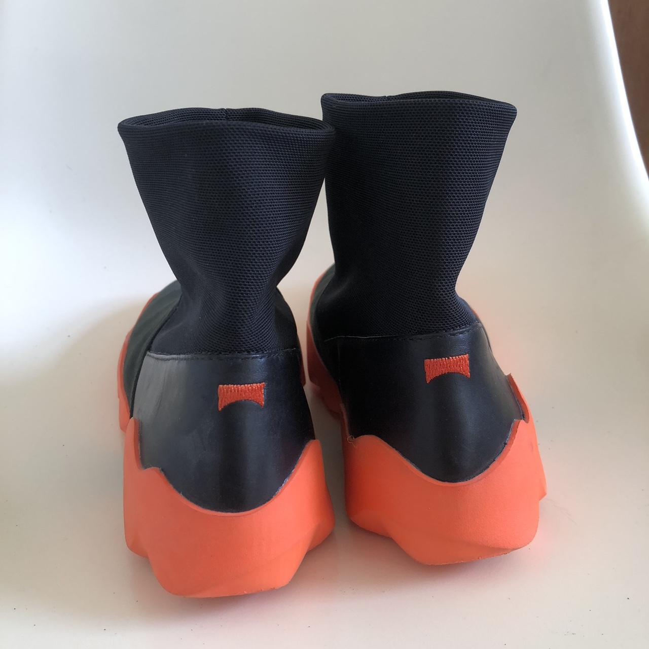 Camper DUB sock boot size 7. 40 EU. Black and orange. Depop